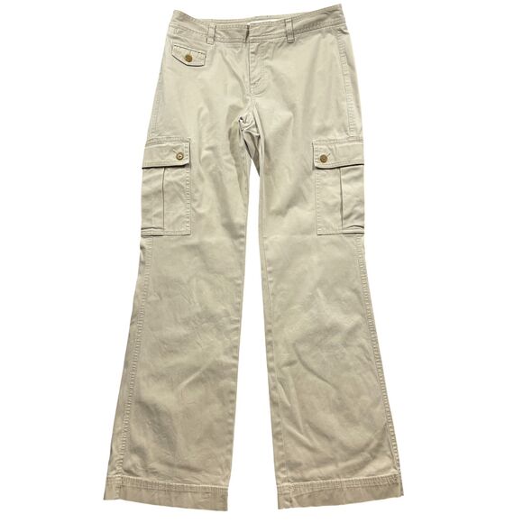 Forth & Towne 6 Khaki Cargo Straight Leg Cotton Blend Strength Stretch Beige - Picture 4 of 6